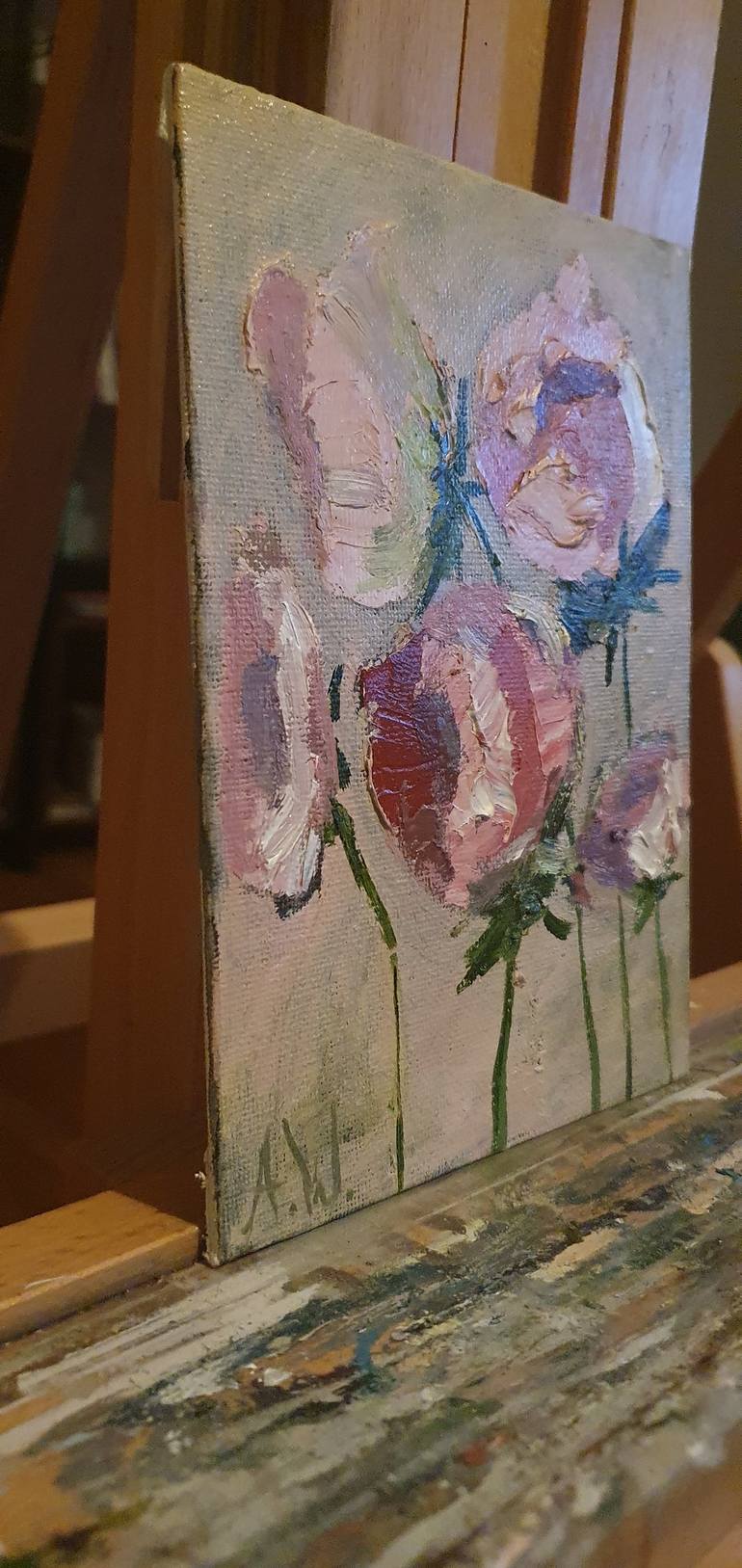 Original Abstract Floral Painting by Anastasia Wiggert