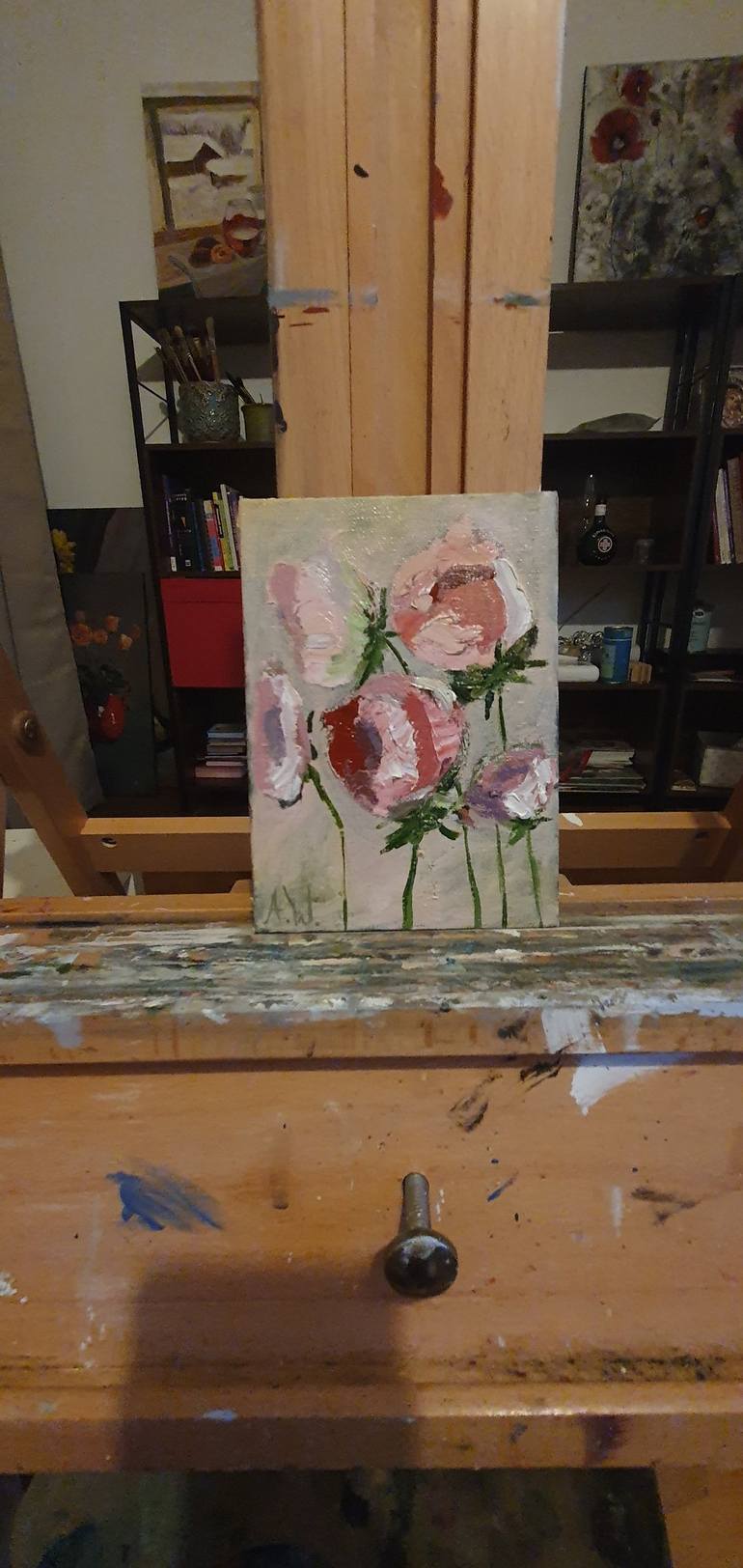 Original Abstract Floral Painting by Anastasia Wiggert