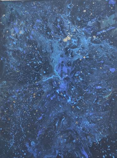 Original Abstract Outer Space Paintings by Līga Kalniņa