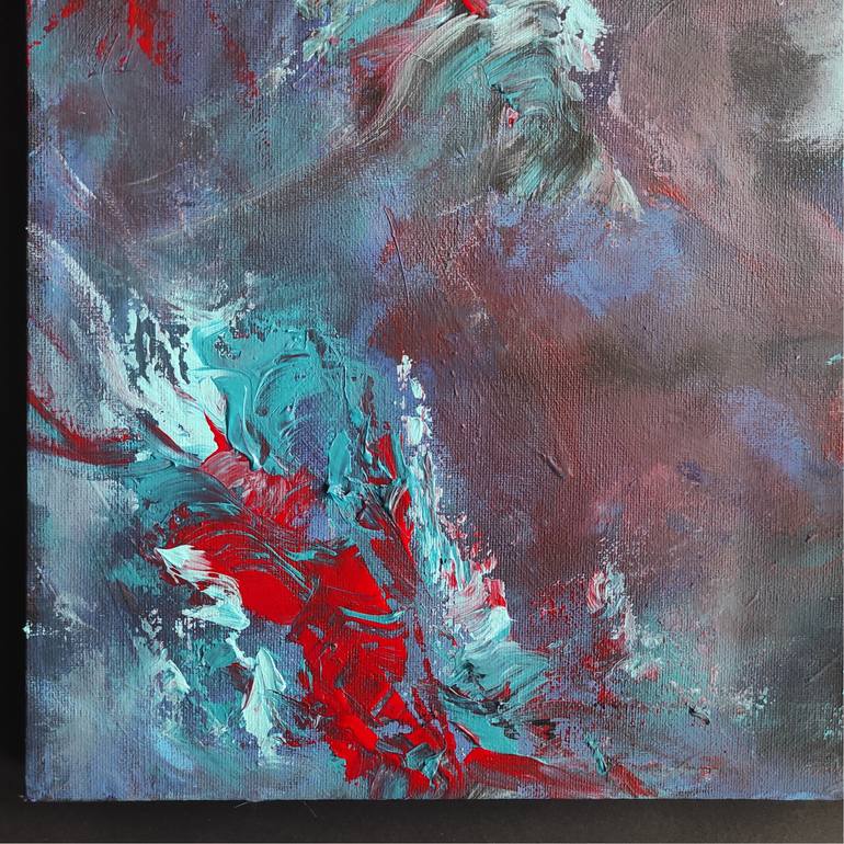 Original Abstract Expressionism Abstract Painting by Liga Veismane-Kalnina