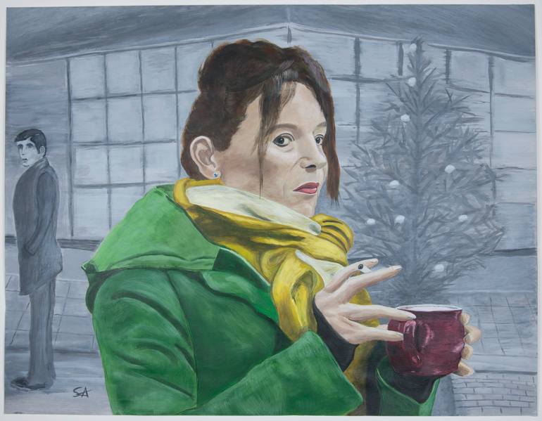 Original Figurative People Painting by Sebastian Abbo