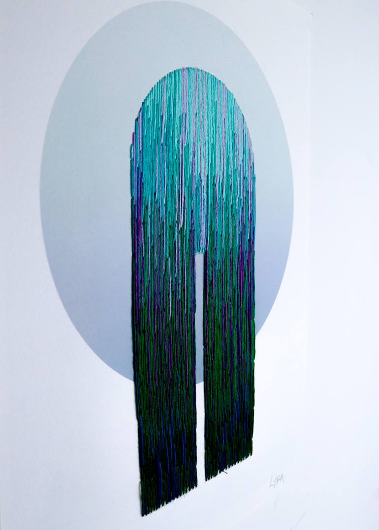 Original Abstract Science/Technology Mixed Media by Hannah Pratt
