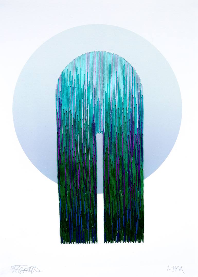 Original Abstract Science/Technology Mixed Media by Hannah Pratt