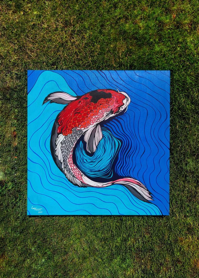 Original Abstract Expressionism Animal Painting by Eva Vincent