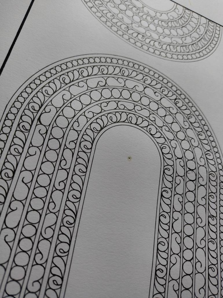 Original Abstract Expressionism Abstract Drawing by Muniqa Ahmed