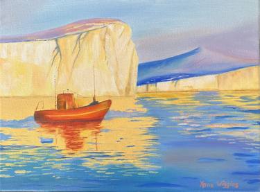 Original Minimalism Boat Paintings by Yana Wiggins