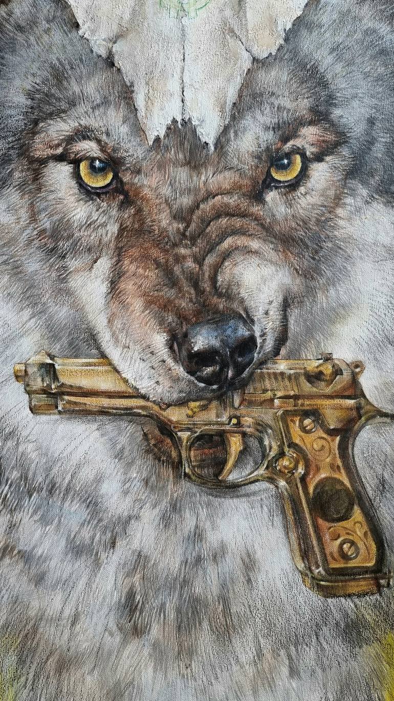 Original Photorealism Animal Painting by Shakhiza Kuanyshbekova