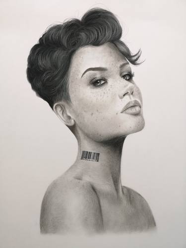 Original Figurative Portrait Drawings by Fantine Samaha