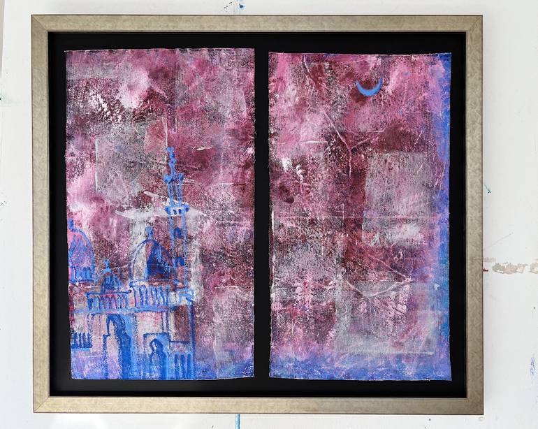Original Abstract Architecture Painting by Iryna Barsuk