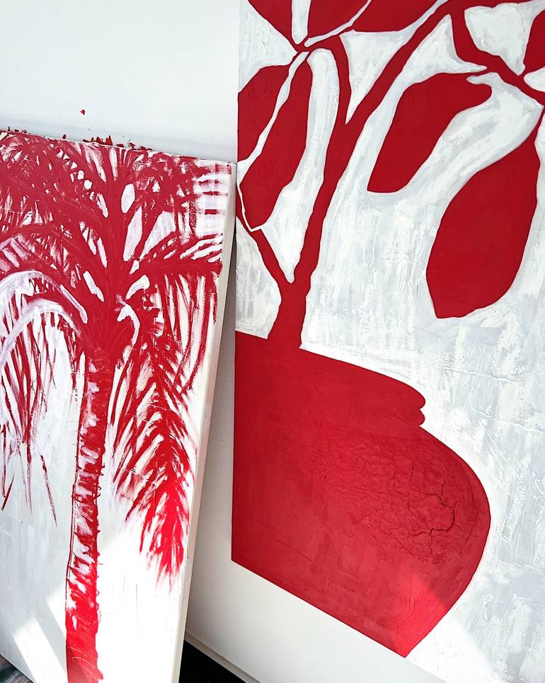 Original Minimalism Botanic Painting by Iryna Barsuk