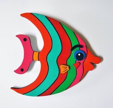 Original Dada Fish Sculpture by Jozef Bloks