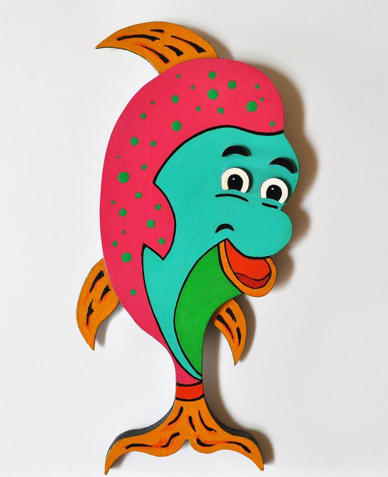Original Contemporary Fish Sculpture by Jozef Bloks