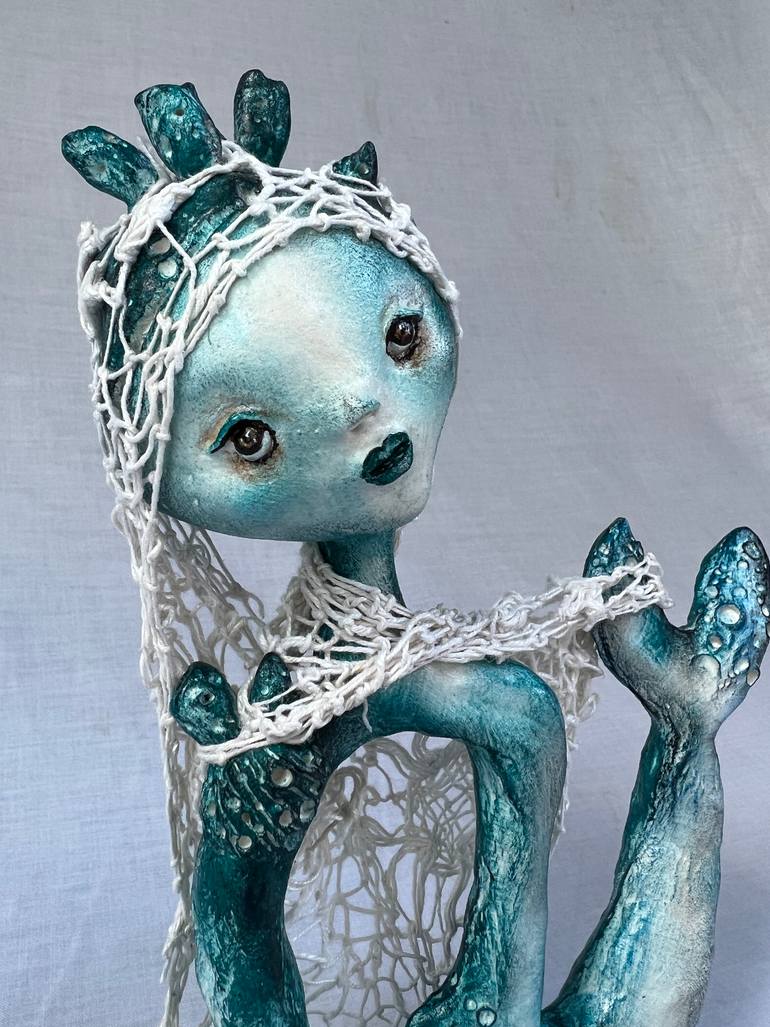 Original Figurative Fantasy Sculpture by Mahtab Grimshaw