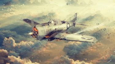 Print of Airplane Digital by David Lagettie