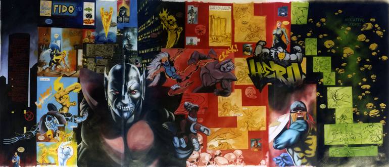 Original Pop CultureCelebrity Painting by Kenneth Jackson  Pop Art Art on Canvas  Hero