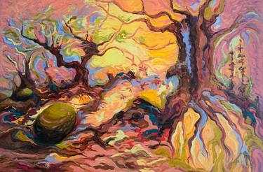 Original Expressionism Landscape Paintings by Mina Afra