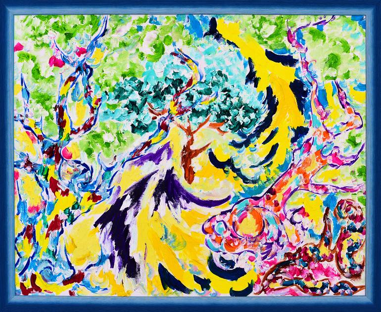 Original Fantasy Painting by Aleksander Panayotov | Abstract Art on Canvas | The night is so young