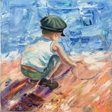 Original Abstract Expressionism Children Paintings by Marusja Kotiuzhynska