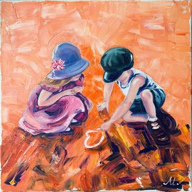 Original Abstract Expressionism Children Paintings by Marusja Kotiuzhynska