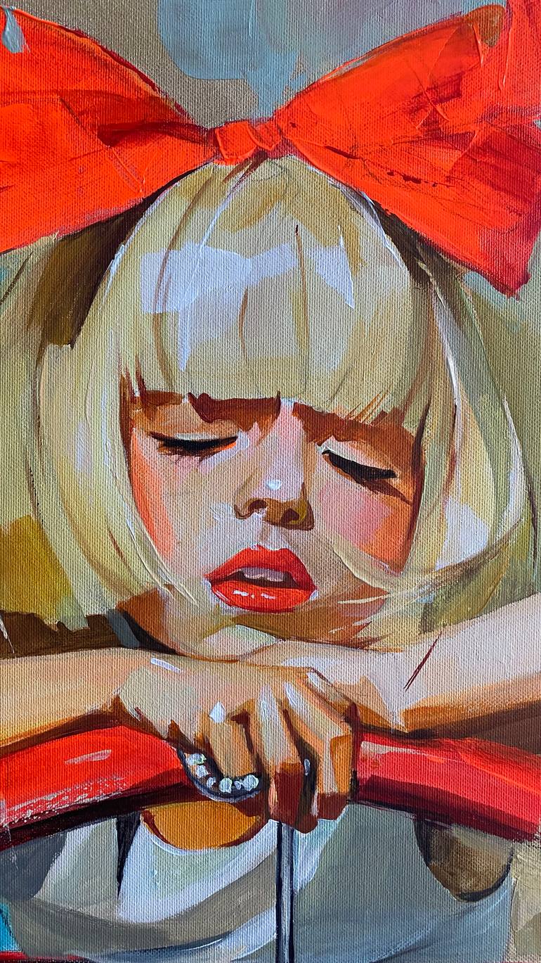 Original Figurative Children Painting by Mariia Kotiuzhynska