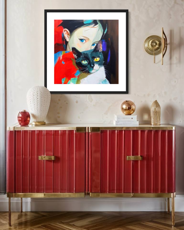 Original Impressionism Animal Painting by Mariia Kotiuzhynska