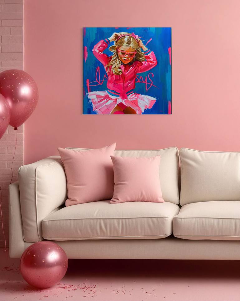 Original Impressionism Children Painting by Mariia Kotiuzhynska