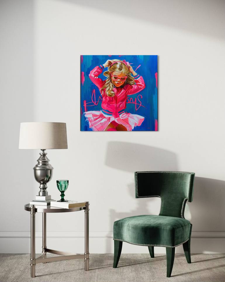 Original Impressionism Children Painting by Mariia Kotiuzhynska