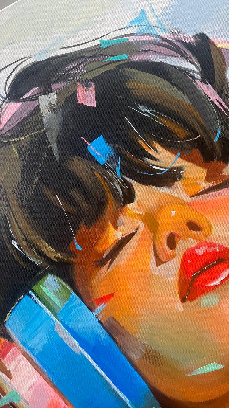 Original Expressionism People Painting by Mariia Kotiuzhynska
