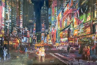 Original Fine Art Cities Paintings by Ahmet Denker