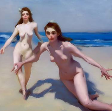 Print of Fine Art Nude Digital by Ziyi Xno