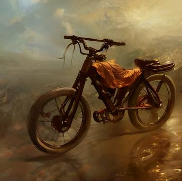 Print of Bicycle Digital by Ziyi Xno
