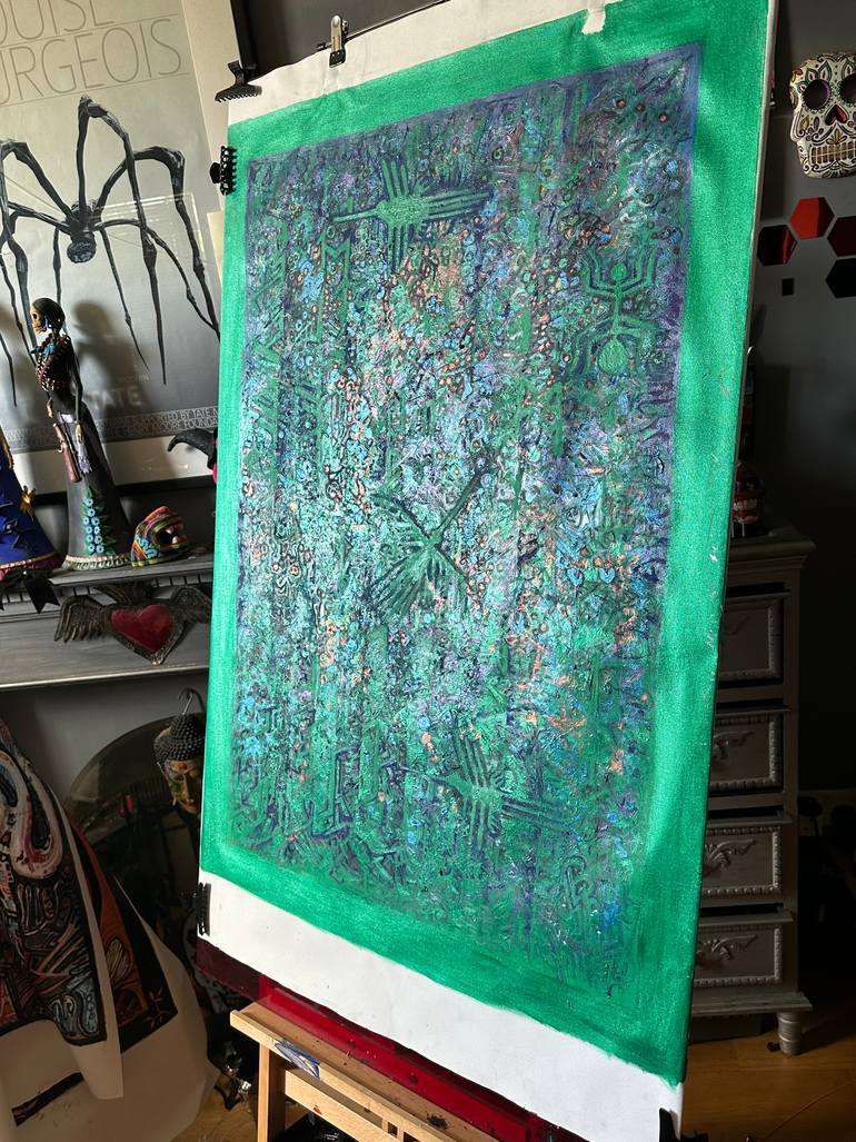 Original Folk Abstract Painting by Bailey Burns
