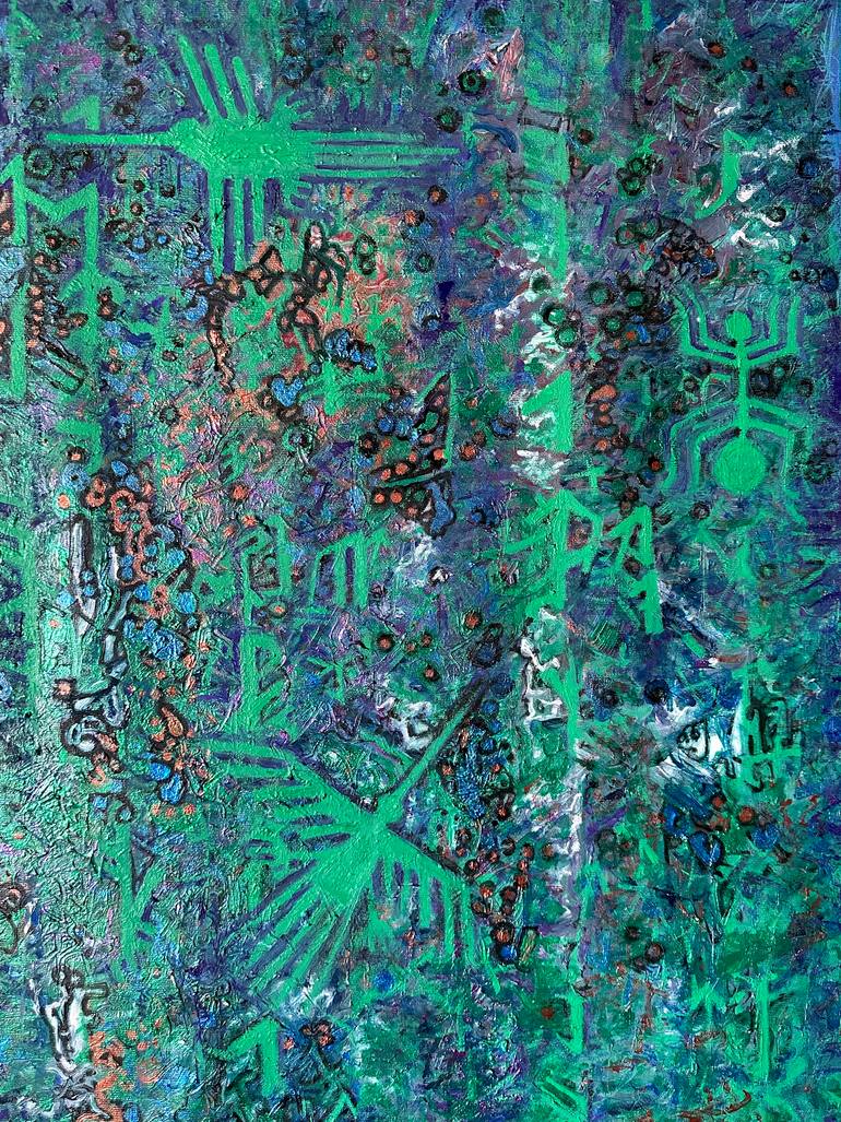 Original Folk Abstract Painting by Bailey Burns