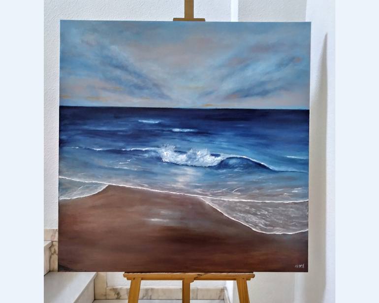 Original Realism Seascape Painting by Pura Gil