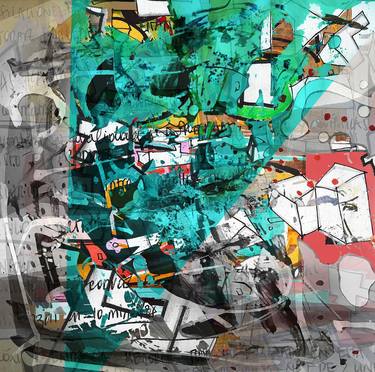 Original Abstract Expressionism Abstract Mixed Media by Norman Ritchie