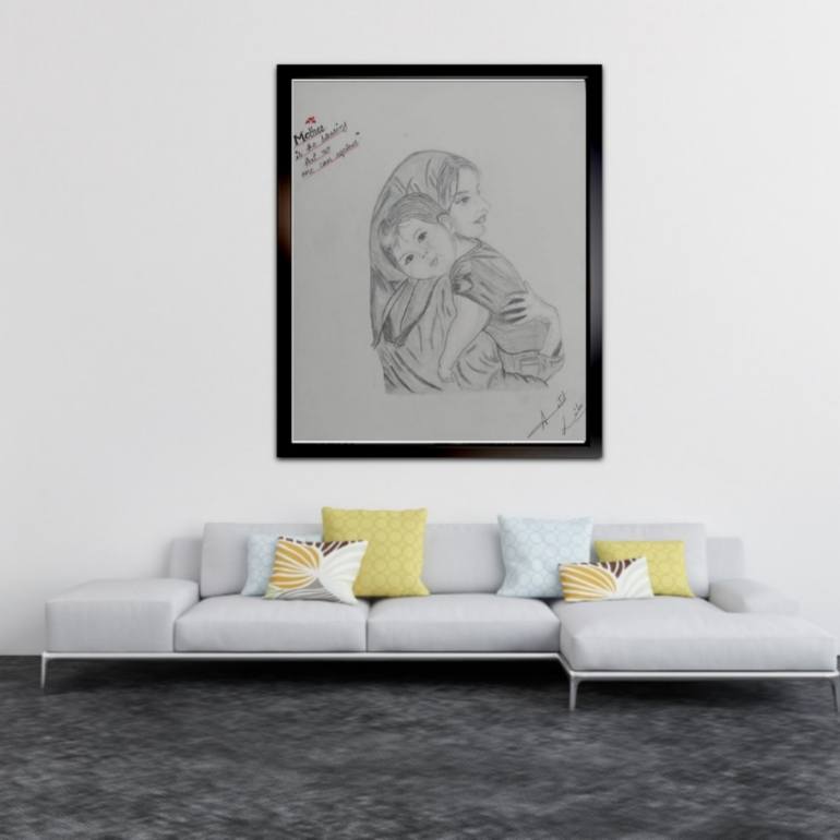 Original Figurative Love Drawing by Artist Laiba