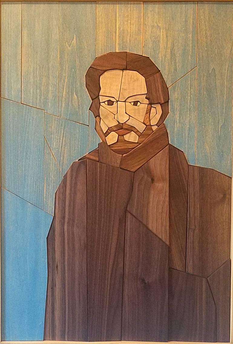 Original Cubism People Sculpture by Eddie Fitzgerald