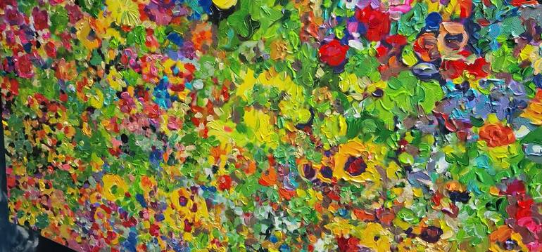 Original Expressionism Floral Painting by Nik Tod