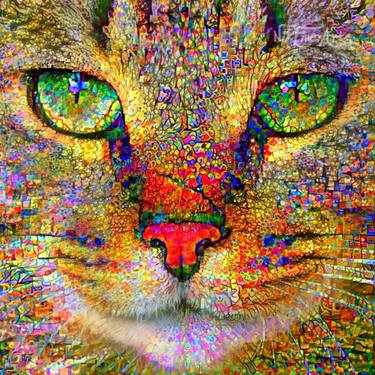 Original Impressionism Cats Paintings by Nik Tod