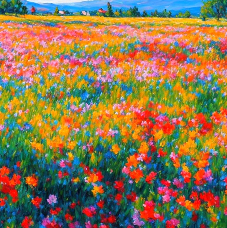 Original Impressionism Landscape Painting by Nik Tod