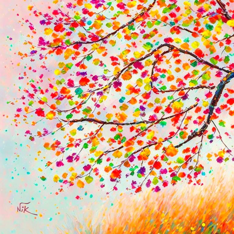 Original Abstract Nature Painting by Nik Tod