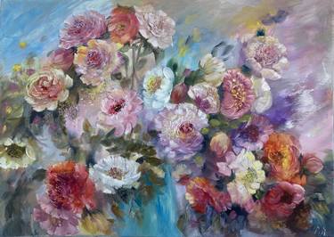 Original Floral Painting by Antanina Liakhnovich