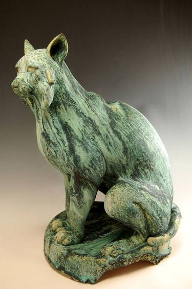 Original Figurative Cats Sculpture by Daniel Slack