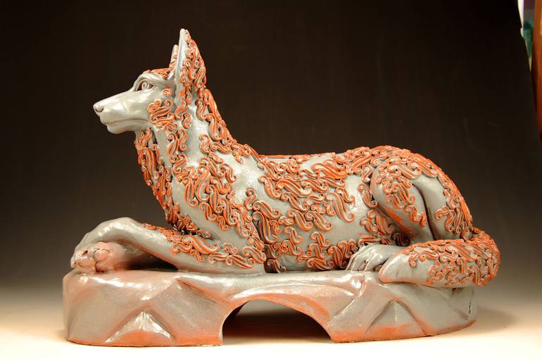 Original Contemporary Dogs Sculpture by Daniel Slack