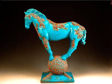 Original Art Deco Horse Sculpture by Daniel Slack