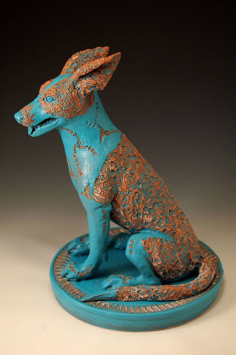 Original Figurative Dogs Sculpture by Daniel Slack