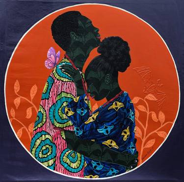 Print of Figurative Love Paintings by Oluwafemi Afolabi