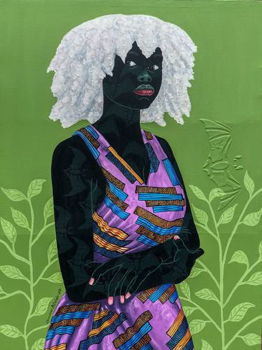 Print of Women Paintings by Oluwafemi Afolabi