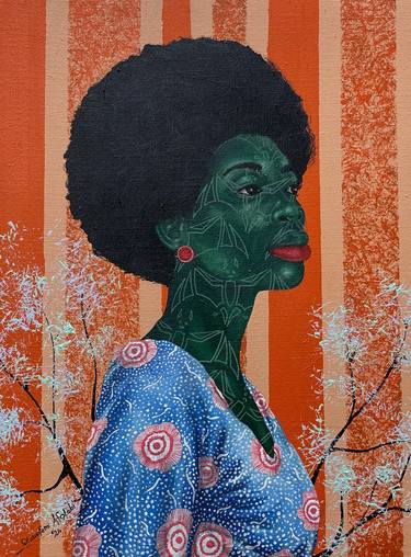 Print of Women Paintings by Oluwafemi Afolabi