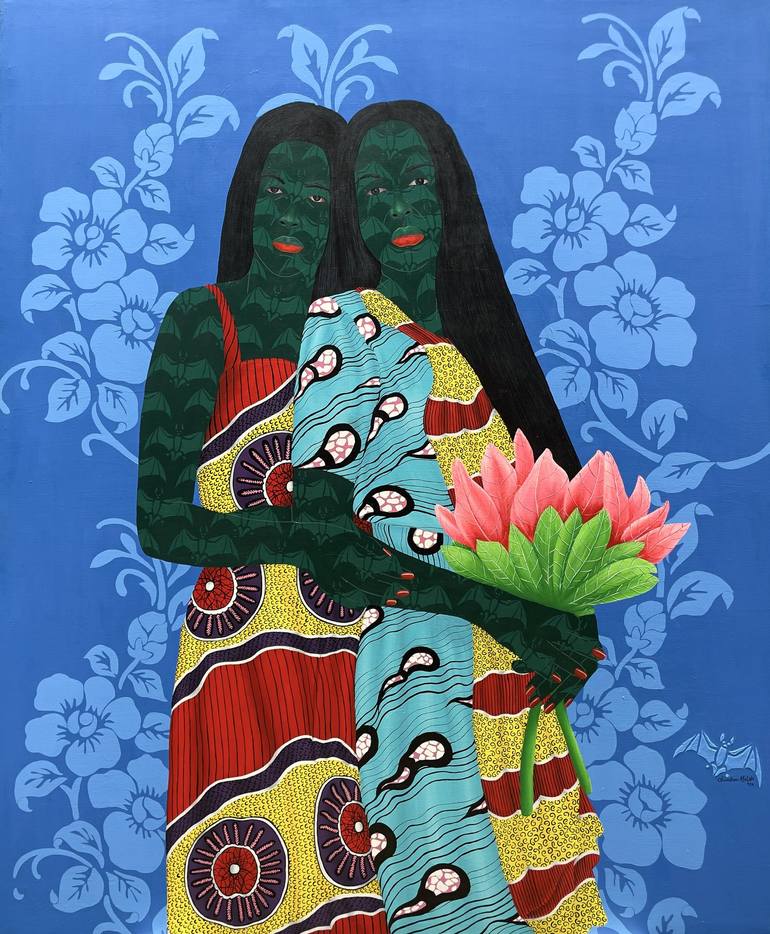 Print of Abstract Expressionism Women Paintings by Oluwafemi Afolabi